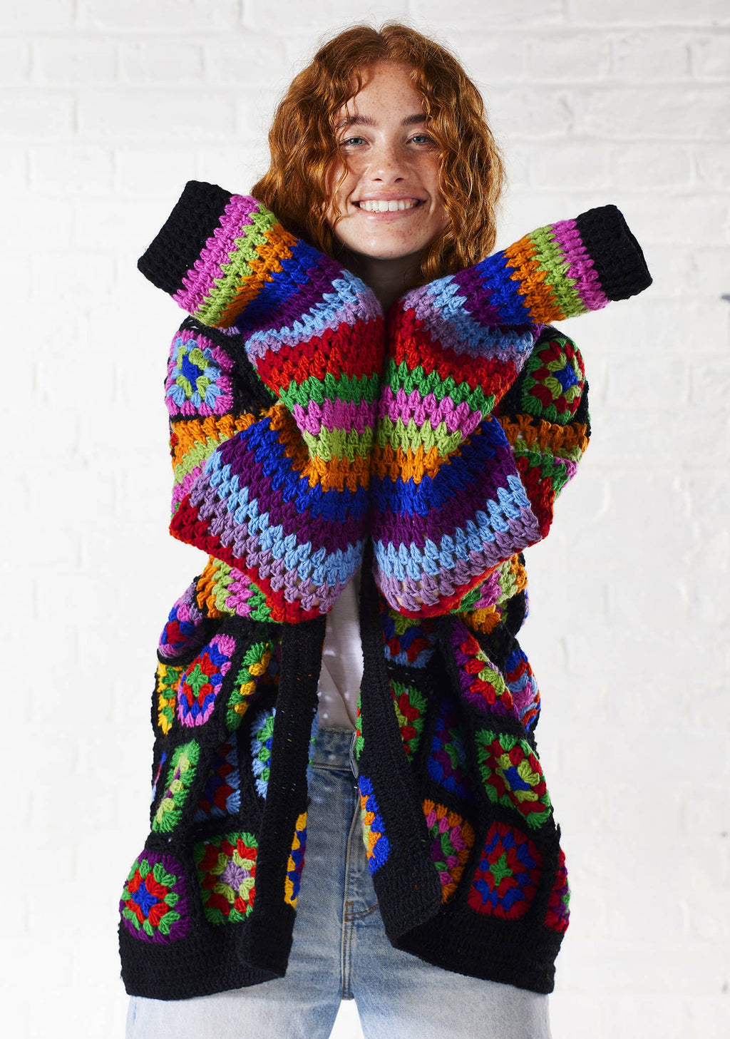 Crochet Rainbow Cardigan