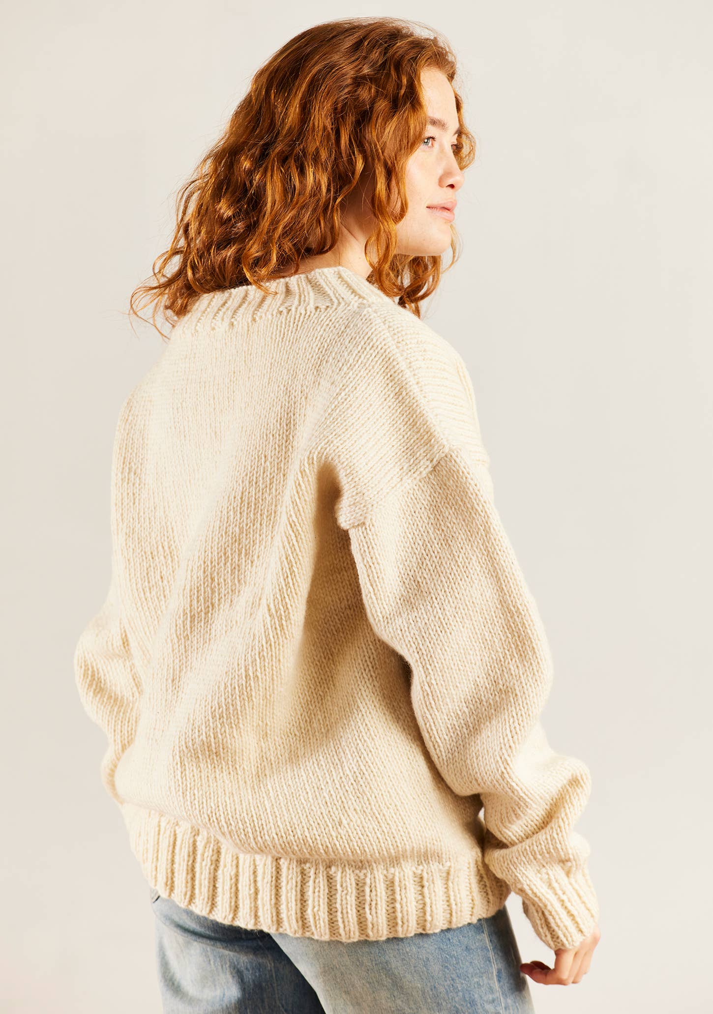 Rainbow Heart Hand Knitted Jumper