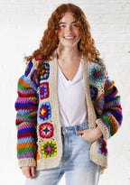 Crochet Rainbow Cardigan