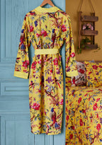 Bird Of Paradise Dressing Gown - Yellow