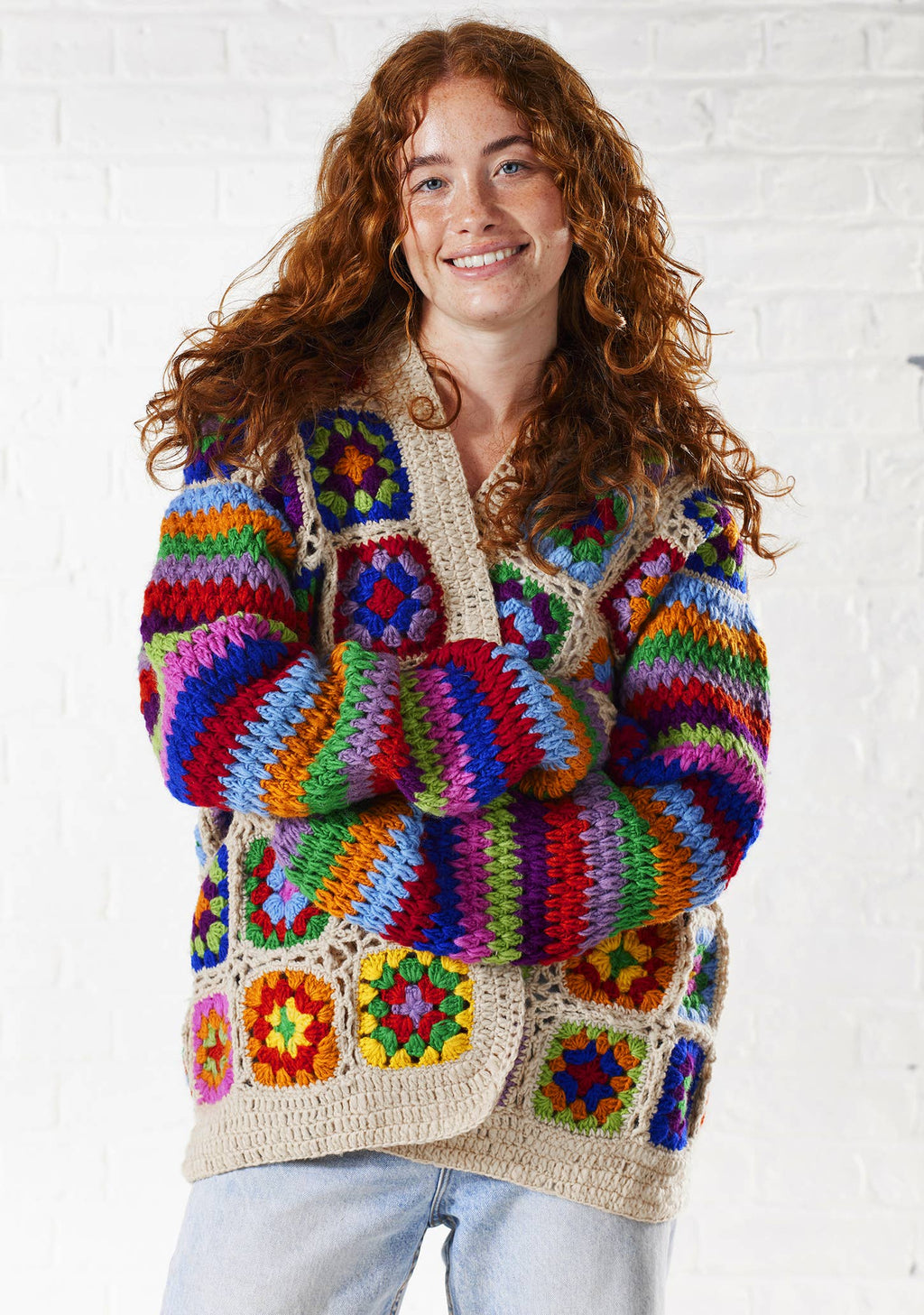 Crochet Rainbow Cardigan