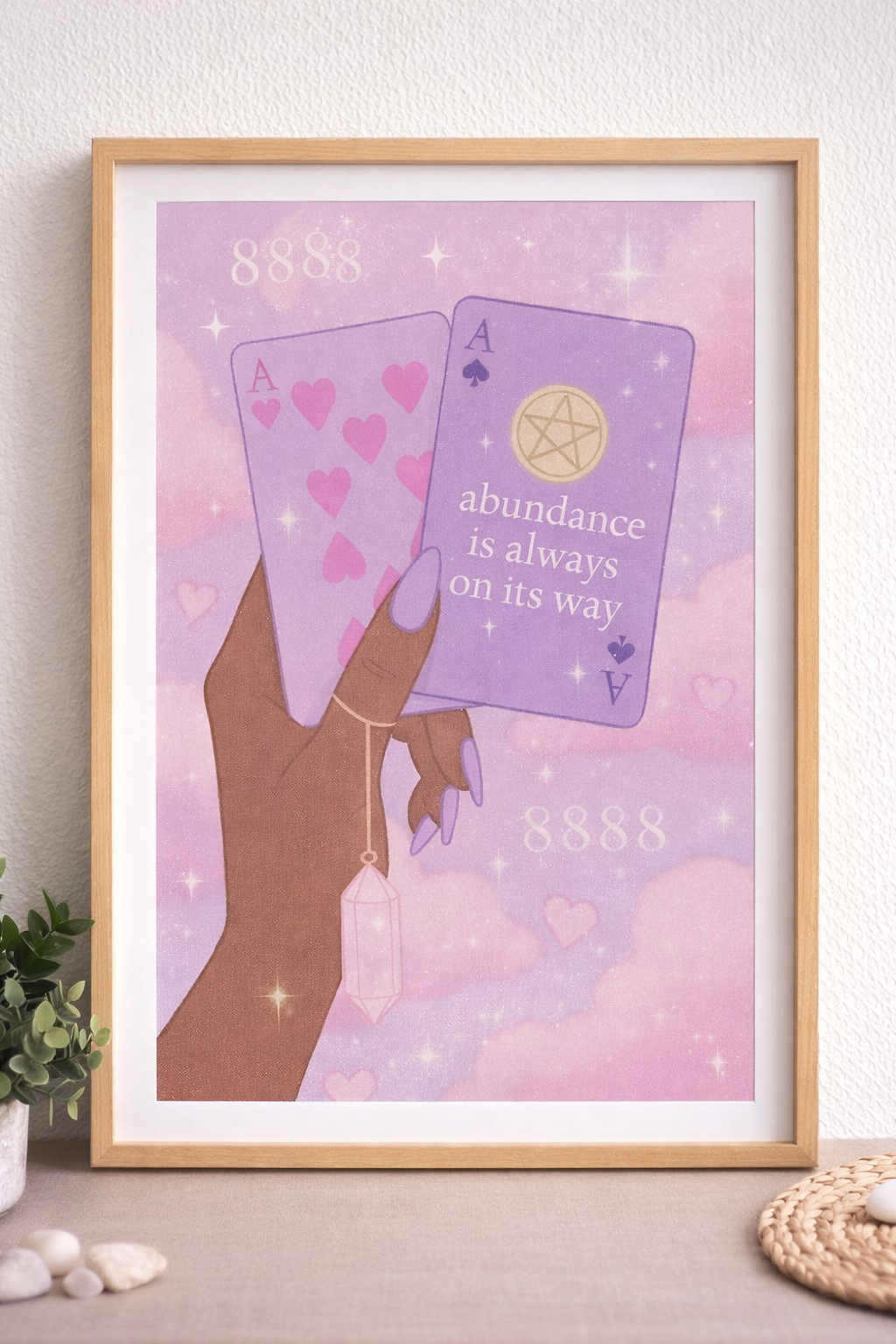 Manifestation Art Print – Abundance Is Always On Its Way – A4