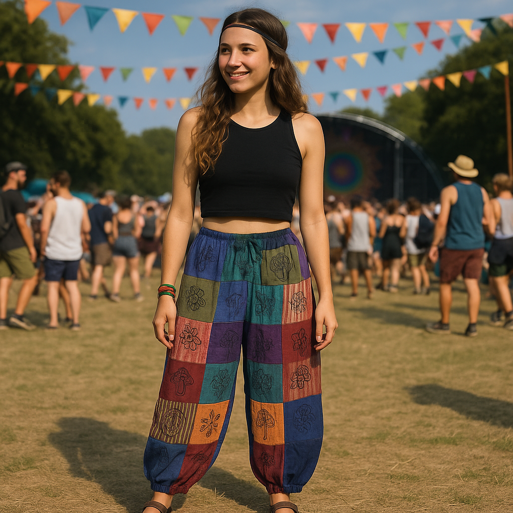 Nomad Sari - Mushroom Pants - Purple Tones S/M