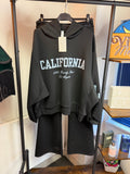 California Slogan Hoodie – Black (One Size)