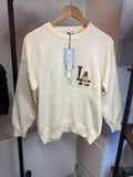 Los Angeles Slogan Knit Jumper – Cream (One Size)