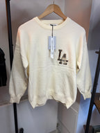 Los Angeles Slogan Knit Jumper – Cream (One Size)