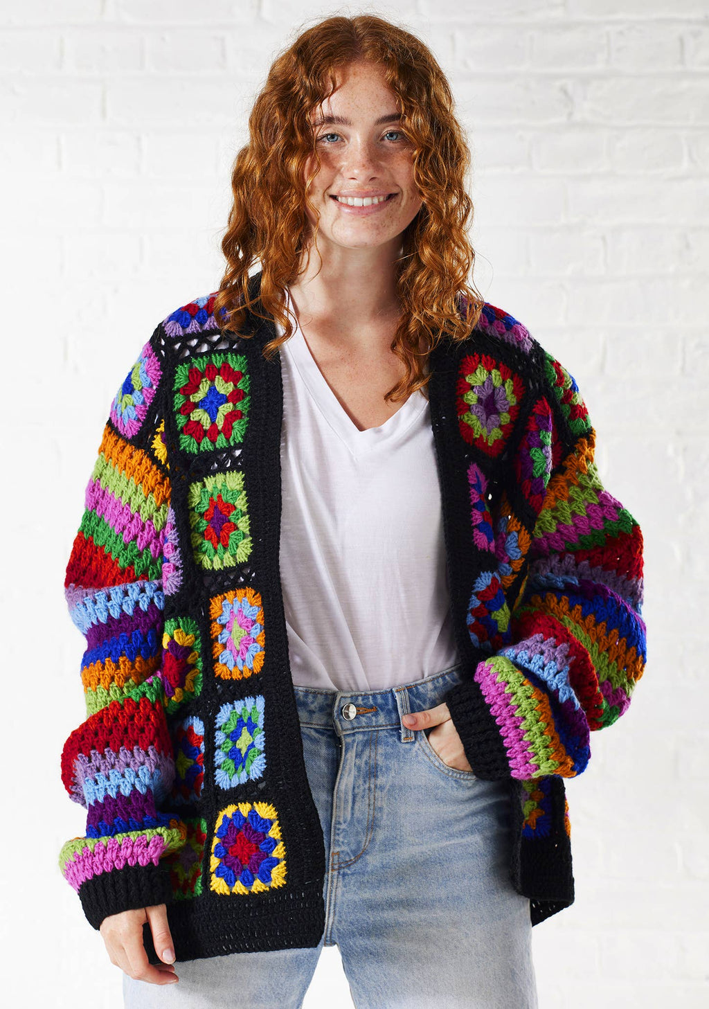 Crochet Rainbow Cardigan