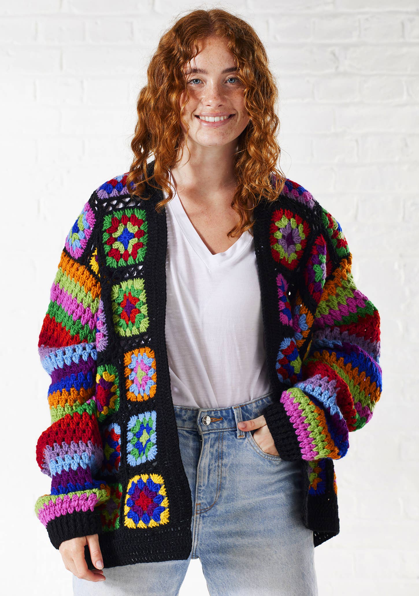 Crochet Rainbow Cardigan