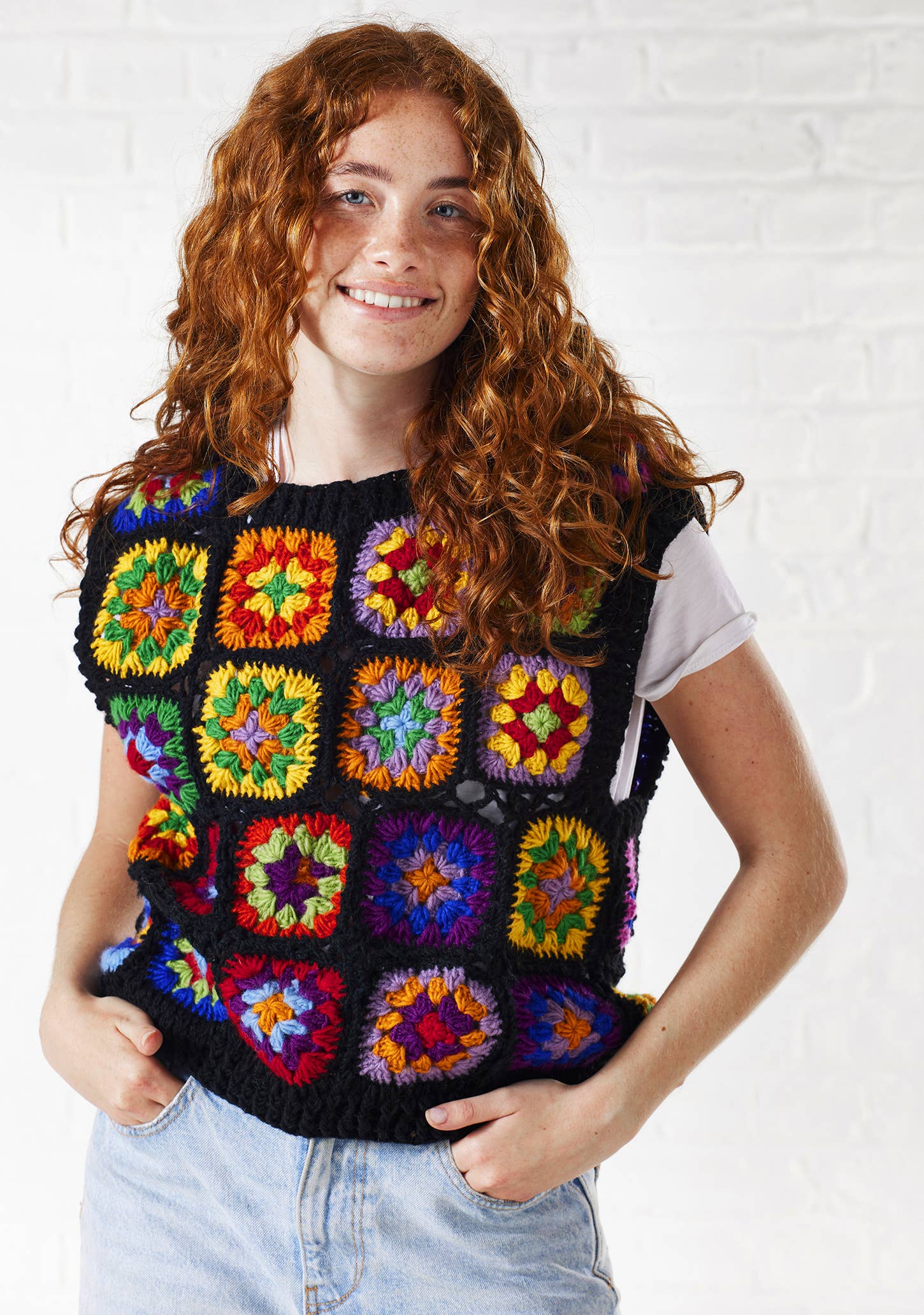 Crochet Rainbow Vest